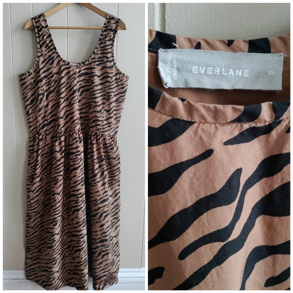 Everlane Tiger Stripes Sleeveless Sundress Size XL
